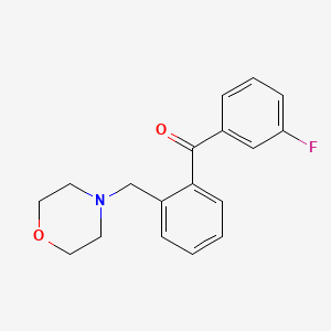 molecular formula C18H18FNO2 B1327237 3'-氟-2-吗啉甲基二苯甲酮 CAS No. 898750-41-9