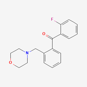B1327242 2-Fluoro-2'-morpholinomethyl benzophenone CAS No. 898750-74-8