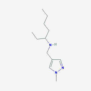 molecular formula C12H23N3 B13272447 (Heptan-3-yl)[(1-methyl-1H-pyrazol-4-yl)methyl]amine 