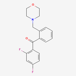 B1327248 2,4-Difluoro-2'-morpholinomethyl benzophenone CAS No. 898751-13-8