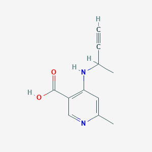 4-[(But-3-yn-2-yl)amino]-6-methylpyridine-3-carboxylic acid