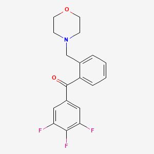 molecular formula C18H16F3NO2 B1327250 2-吗啉甲基-3',4',5'-三氟二苯甲酮 CAS No. 898751-25-2