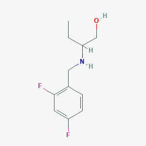 molecular formula C11H15F2NO B13272513 2-{[(2,4-Difluorophenyl)methyl]amino}butan-1-ol 