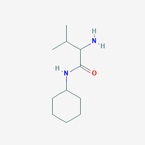 molecular formula C11H22N2O B13272550 2-amino-N-cyclohexyl-3-methylbutanamide 