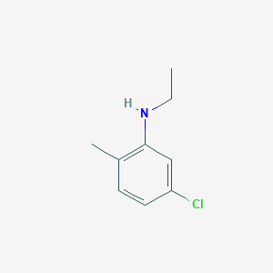 molecular formula C9H12ClN B13272558 5-chloro-N-ethyl-2-methylaniline 