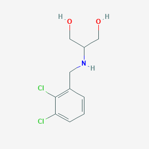 molecular formula C10H13Cl2NO2 B13272572 2-{[(2,3-Dichlorophenyl)methyl]amino}propane-1,3-diol 