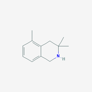 molecular formula C12H17N B13272599 3,3,5-Trimethyl-1,2,3,4-tetrahydroisoquinoline 