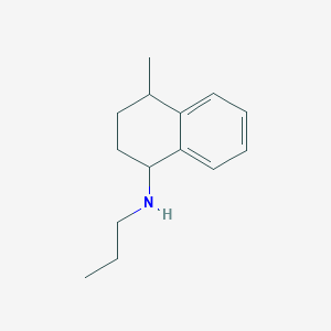 molecular formula C14H21N B13272607 4-Methyl-N-propyl-1,2,3,4-tetrahydronaphthalen-1-amine 