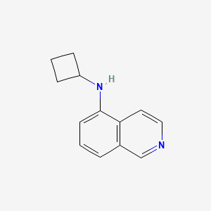 molecular formula C13H14N2 B13272608 N-cyclobutylisoquinolin-5-amine 