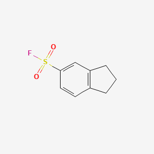 molecular formula C9H9FO2S B13272634 2,3-dihydro-1H-indene-5-sulfonyl fluoride 