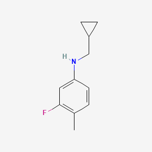 molecular formula C11H14FN B13272644 N-(cyclopropylmethyl)-3-fluoro-4-methylaniline 