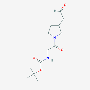 tert-Butyl N-{2-oxo-2-[3-(2-oxoethyl)pyrrolidin-1-yl]ethyl}carbamate