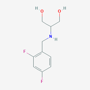 molecular formula C10H13F2NO2 B13272655 2-{[(2,4-Difluorophenyl)methyl]amino}propane-1,3-diol 