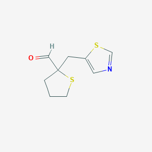 2-(1,3-Thiazol-5-ylmethyl)thiolane-2-carbaldehyde