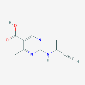 2-[(But-3-yn-2-yl)amino]-4-methylpyrimidine-5-carboxylic acid