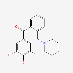 molecular formula C19H18F3NO B1327271 2-哌啶甲基-3',4',5'-三氟苯甲酮 CAS No. 898773-81-4