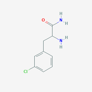 molecular formula C9H11ClN2O B13272718 2-Amino-3-(3-chlorophenyl)propanamide 