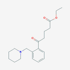 Ethyl 5-oxo-5-[2-(piperidinomethyl)phenyl]valerate
