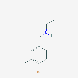 molecular formula C11H16BrN B13272769 [(4-Bromo-3-methylphenyl)methyl](propyl)amine 