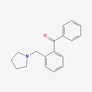 molecular formula C18H19NO B1327277 2-(吡咯烷甲基)苯甲酮 CAS No. 742000-78-8