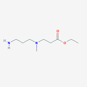 molecular formula C9H20N2O2 B13272791 Ethyl 3-[(3-aminopropyl)(methyl)amino]propanoate 