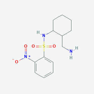 molecular formula C13H19N3O4S B13272849 N-[2-(Aminomethyl)cyclohexyl]-2-nitrobenzene-1-sulfonamide 