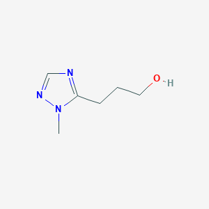 molecular formula C6H11N3O B13272860 3-(1-Methyl-1H-1,2,4-triazol-5-YL)propan-1-OL 