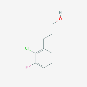 molecular formula C9H10ClFO B13272906 3-(2-Chloro-3-fluorophenyl)propan-1-OL 