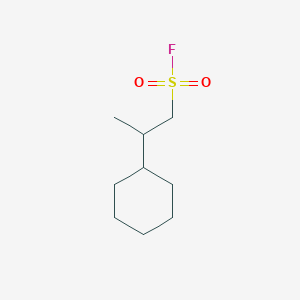 molecular formula C9H17FO2S B13272907 2-Cyclohexylpropane-1-sulfonyl fluoride 