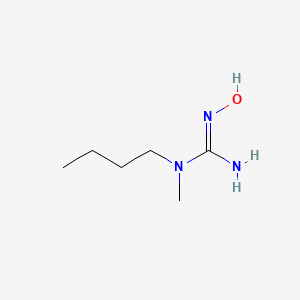 molecular formula C6H15N3O B13272954 1-Butyl-2-hydroxy-1-methylguanidine 