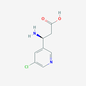 molecular formula C8H9ClN2O2 B13272962 (3S)-3-Amino-3-(5-chloropyridin-3-YL)propanoic acid 