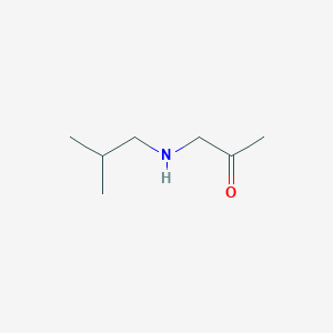 molecular formula C7H15NO B13273020 1-[(2-Methylpropyl)amino]propan-2-one 