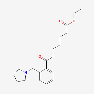 Ethyl 7-oxo-7-[2-(pyrrolidinomethyl)phenyl]heptanoate