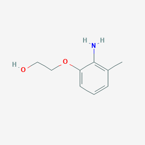 molecular formula C9H13NO2 B13273119 2-(2-Amino-3-methylphenoxy)ethan-1-OL 