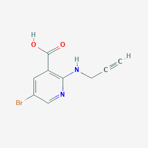 molecular formula C9H7BrN2O2 B13273128 5-Bromo-2-[(prop-2-yn-1-yl)amino]pyridine-3-carboxylic acid 