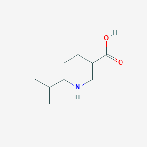 molecular formula C9H17NO2 B13273135 6-(Propan-2-yl)piperidine-3-carboxylic acid 