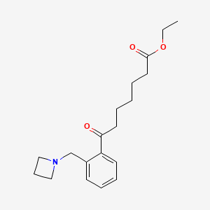 Ethyl 7-[2-(azetidinomethyl)phenyl]-7-oxoheptanoate