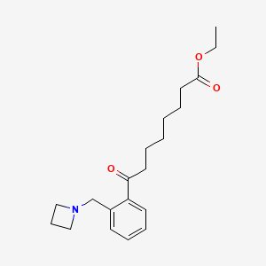 molecular formula C20H29NO3 B1327316 8-[2-(氮杂环丁基甲基)苯基]-8-氧代辛酸乙酯 CAS No. 898755-64-1