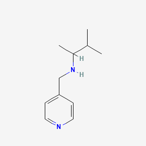 molecular formula C11H18N2 B13273162 3-methyl-N-(pyridin-4-ylmethyl)butan-2-amine 