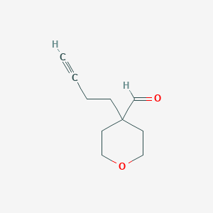 4-(But-3-yn-1-yl)oxane-4-carbaldehyde