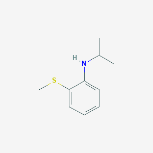 molecular formula C10H15NS B13273201 2-(methylsulfanyl)-N-(propan-2-yl)aniline 