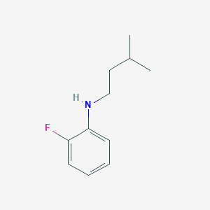 molecular formula C11H16FN B13273204 2-fluoro-N-(3-methylbutyl)aniline 