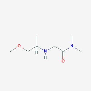 molecular formula C8H18N2O2 B13273222 2-[(1-Methoxypropan-2-YL)amino]-N,N-dimethylacetamide 