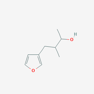 molecular formula C9H14O2 B13273228 4-(Furan-3-YL)-3-methylbutan-2-OL 