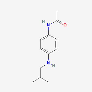 molecular formula C12H18N2O B13273236 N-{4-[(2-Methylpropyl)amino]phenyl}acetamide 