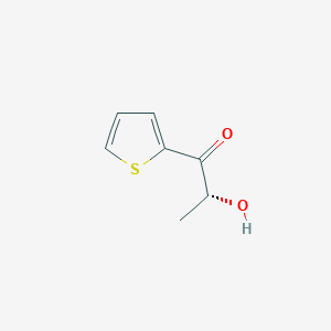 molecular formula C7H8O2S B13273272 (2R)-2-Hydroxy-1-(thiophen-2-yl)propan-1-one 