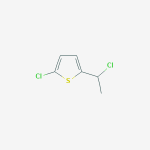 molecular formula C6H6Cl2S B13273291 2-Chloro-5-(1-chloroethyl)thiophene 