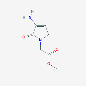 molecular formula C7H10N2O3 B132733 methyl 2-(4-amino-5-oxo-2H-pyrrol-1-yl)acetate CAS No. 154261-78-6