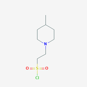 molecular formula C8H16ClNO2S B13273303 2-(4-Methylpiperidin-1-yl)ethane-1-sulfonyl chloride 