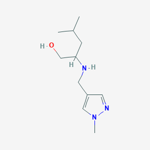 4-Methyl-2-{[(1-methyl-1H-pyrazol-4-yl)methyl]amino}pentan-1-ol